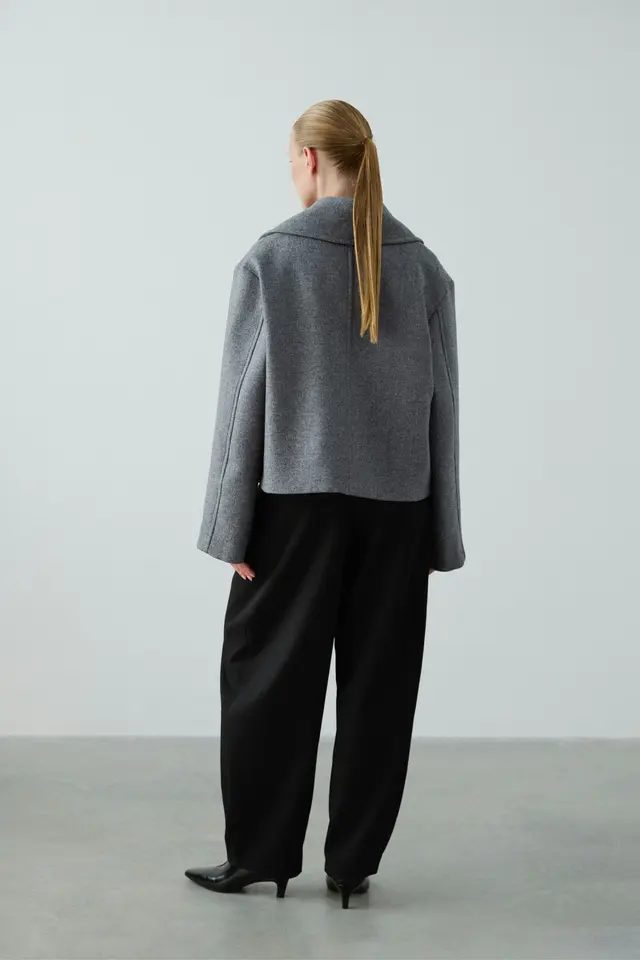 Пальто TRACE JACKET, графіт, ззаду
